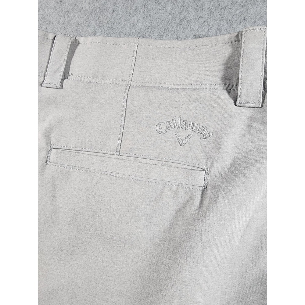 Callaway Men's Khaki Chino Shorts, Size 38, Tan, Inseam 9", Polyester - Picture 3 of 7